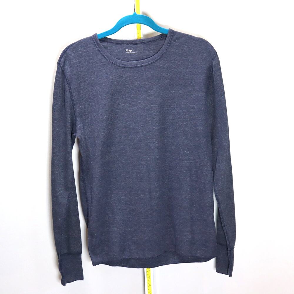 Gap Navy Blue Long Sleeve Textured Knit‎ Top Size L